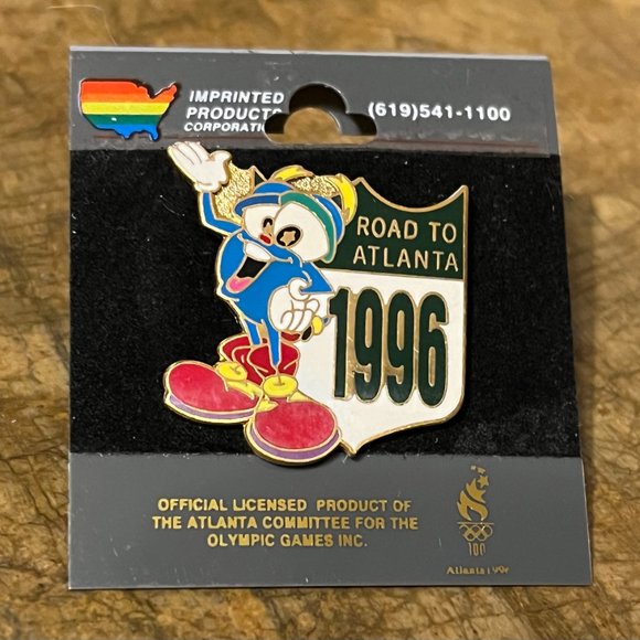 1996 Atlanta Olympic Pin ~ Road To Atlanta Series ~ Mascot IZZY - Picture 1 of 4